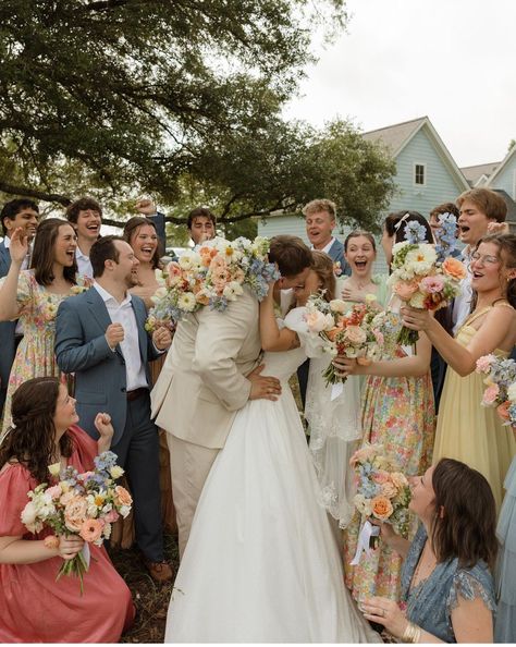 Spring Wedding Colors Groomsmen, Texas Backyard, Delta Dawn, Chelsea Wedding, Eclectic Wedding, Outdoor Wedding Inspiration, Wedding Spring, Future Wedding Plans, Wedding Bridal Party