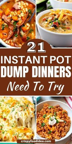 Dump Dinner Recipes, Instapot Soup Recipes, Instant Pot Dump, Dump Recipes, Meals Chicken, Electric Pressure Cooker Recipes, Dump Dinners, Pot Recipes Easy, Dump Meals