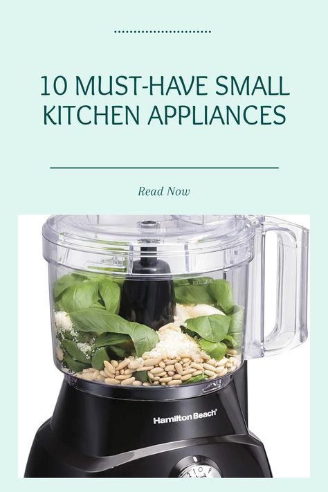 Upgrade your kitchen game with these 10 must-have small kitchen appliances that every cooking enthusiast will adore! Whether you're chopping veggies like a pro with the Hamilton Beach Food Processor or whipping up smoothies in a flash, these handy tools are designed to make cooking quicker and more enjoyable. Say goodbye to kitchen chaos and hello to effortless meal prep! Perfect for limited spaces, these appliances bring convenience and style without sacrificing functionality. Get ready to transform your cooking experience and streamline your meal times. Handy Tools, Beach Food, Meal Times, Kitchen Games, Beach Meals, Hamilton Beach, Waffle Iron, Essential Tools, Culinary Skills