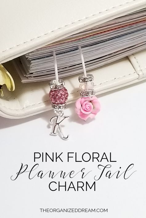 Planner Charms Diy, Purse Charms Diy, Floral Planner, Beaded Bookmarks, Planner Charms, Diy Bookmarks, Book Markers, Planner Decorating, Diy Planner