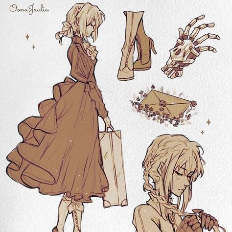 Violet Evergreen, Daily Doodles, Personajes Studio Ghibli, Violet Evergarden Anime, Feel Something, Girl Drawings, Violet Evergarden, Draw Art, Sketch Inspiration