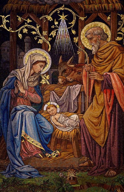 The nativity (mosaic). A photo of The nativity (mosaic , #affiliate, #nativity, #mosaic, #photo #ad Monastery Icons, Nativity Painting, Catholic Artwork, Nativity Of Jesus, Catholic Christmas, Jesus And Mary, Catholic Images, The Nativity, Christmas Nativity Scene