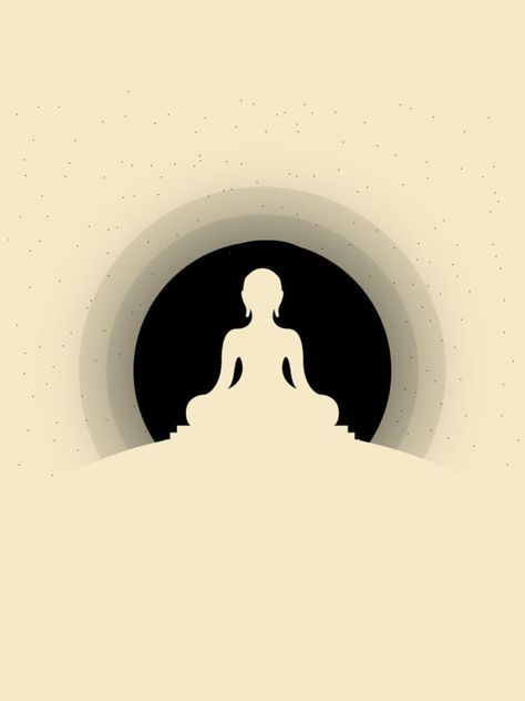 Jain Tattoo Design, Jain Symbol Logo, Meditation Poster Design, Jainism Paintings, Jainism Art, Jainism Wallpaper, Jain Paintings, Simple Background Design, Mahavir Jayanti