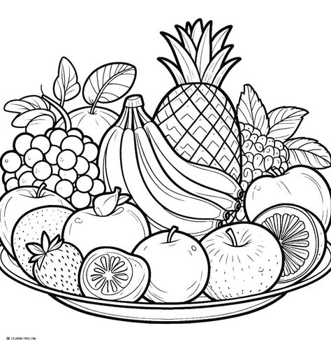 20 Fruit Coloring Pages (Free Unique Printables) Fruit Coloring, Food Coloring Pages, Fruit Coloring Pages, Comic Book Layout, Fruits Drawing, Drawing Lessons For Kids, Preschool Coloring Pages, Fruit Picture, Printables Free Kids