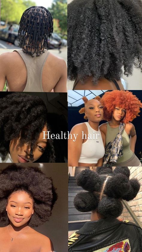 Natural Hair Influencer, Grow Hair Vision Board, Natural Hair Vision Board, Hair Growth Aesthetic Vision Board, Healthy Hair Growth Aesthetic, Hair Care Aesthetic Vision Board, Healthy Hair Vision Board, Vision Board Ideas Hair, Vision Board Idea