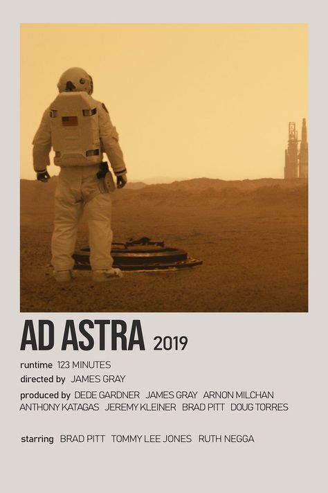 Ad Astra Poster, Ad Astra Movie, Bullet Journal Netflix, 2022 Movies, Ku Art, Tommy Lee Jones, Polaroid Poster, Ad Astra, Minimal Movie Posters