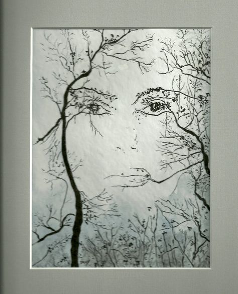 femme arbre Faces Art, Tattoo Minimalist, Laser Ideas, Face Art, Art Quilts, Harry Potter, Trees, Embroidery, Drawings