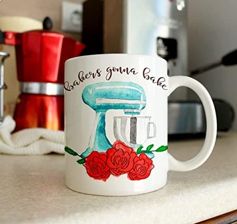 Bakers Gonna Bake Mug (11oz Mug) : Amazon.co.uk Bakers Gonna Bake, Amazon Handmade, Glossy White, Free Spirit, Accessories Shop, Ideal Gift, Mug, Baking, Tableware