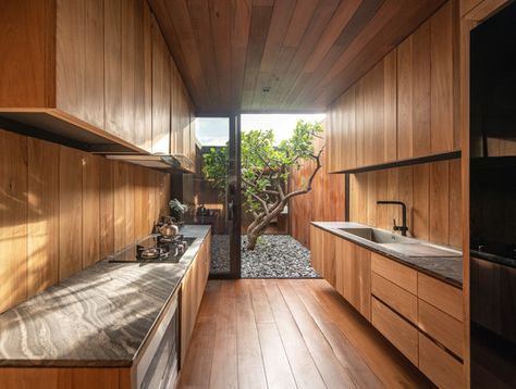 Gallery of The Skyscape Rooftop House / WARchitect - 30 Rooftop House, Building A Small House, Timber Kitchen, Kabinet Dapur, Prefab Cabins, Wood Kitchen, Sliding Glass Door, Diy Home Improvement, Apartment Building