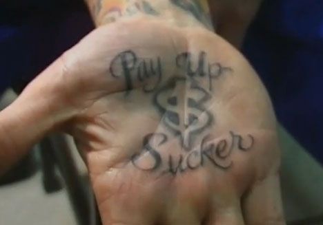 pay up sucker tattoo, Jesse James Sucker Tattoo, Palm Tattoo, Tattoos And Meanings, Me Tattoo, Easy Keto Meal Plan, Palm Tattoos, Graffiti Lettering Fonts, Facial Tattoos, West Coast Choppers