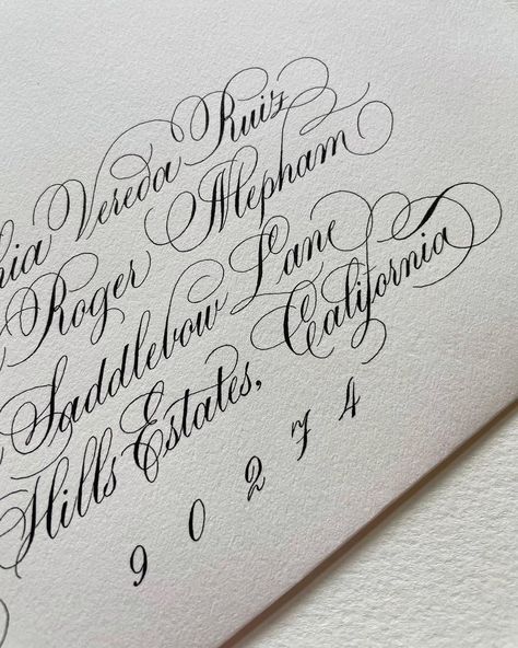 Wedding Invitation Envelopes Address, Address Calligraphy, Hand Lettered Envelopes, Wedding Envelope Addressing, Spencerian Script, Hand Lettering Envelopes, Envelope Address, Wedding Envelope Calligraphy, Flourish Calligraphy