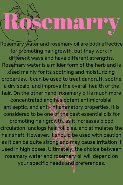 Rosemary Oil Vs Rosemary Water, Benefits Of Rosemary Water, Rosemary Oil Benefits Skin Care, Rosemary Water Before And After, Rosemary Water Benefits, Rosemary Benefits, Crone Wisdom, Rosemary Water For Hair Growth, Hair Oil Benefits