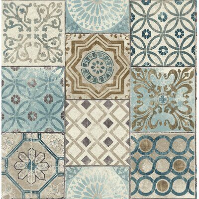 Peelable Wallpaper, Patchwork Tiles, Tin Tiles, Moroccan Tiles, Tile Wallpaper, Moroccan Tile, Peel And Stick Tile, Shabby Chic Kitchen, Kitchen Tiles Backsplash