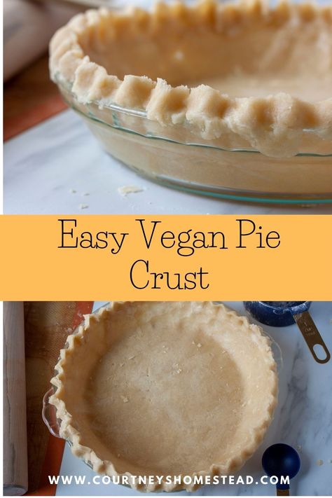 Easy Vegan Pie, Vegan Pie Crust Recipe, Healthy Vegan Dessert, Vegan Pie Crust, Coconut Dessert, Pie Crust Recipe, Vegan Pumpkin Pie, Family Secrets, Vegan Pie