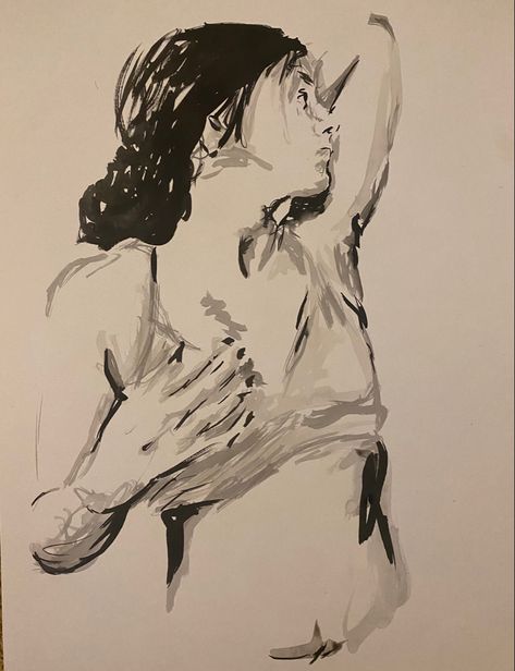 Ink Figure Drawing, Inking Illustration, Ink Water, Quick Sketches, Ink In Water, Grunge Art, Mom Art, Drawing Ink, Art Life