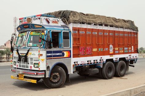 Indian Technicolor Trucks Photography Technology Design Graphic, Star Bus, Container Truck, Ashok Leyland, Bus Games, Truck Transport, Best Movers, Truck Mods, Freight Truck