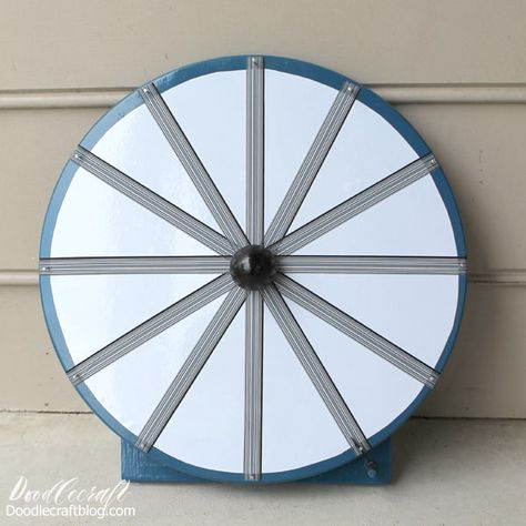 Diy Chore Wheel, How To Make A Prize Wheel, Diy Prize Wheel Easy, Diy Spinning Wheel Game, Diy Wheel Of Fortune Spinner, Price Is Right Wheel Diy, Diy Prize Wheel, Prize Wheel Diy, Price Is Right Wheel