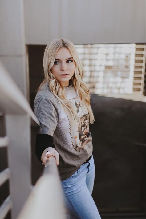 Senior Photos Parking Garage, Senior Picture Ideas Parking Garage, Parking Garage Senior Pictures, Photoshoot Ideas Parking Garage, Parking Ramp Photoshoot, Tomboy Photoshoot Ideas, Grunge Photoshoot Ideas, Parking Garage Poses, Honey Photoshoot