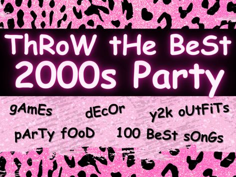 The time of MySpace, AIM, and wearing dresses over pants, it's y2k! If you're throwing a 2000s party theme, you need to know the best 100 songs to play, the top outfits to wear, the most y2k accessories, and even what foods to serve. Find 2000s party games to play and hOw To dEcOrAtE a 2000s party theme. Get those away messages ready because you g2g to this post on how to host the best 2000s party! 2000s Party Outfits, 2000s Party Theme, 2000s Food, Blow Up Furniture, 22nd Birthday Ideas, Dresses Over Pants, Party Games To Play, Diy Y2k, 2000s Theme