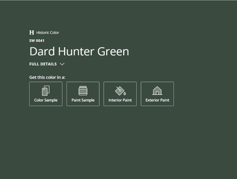 Dard Hunter Green SW 0041 | Green Paint Colors | Sherwin-Williams - Google Chrome Dard Hunter Green Sw, Sw 0041 Dard Hunter Green, Sherwin Williams Dard Hunter Green, Dard Hunter Green Sherwin Williams, Dard Hunter Green, Historic Colours, Green Paint Colors, Green Door, Paint Samples