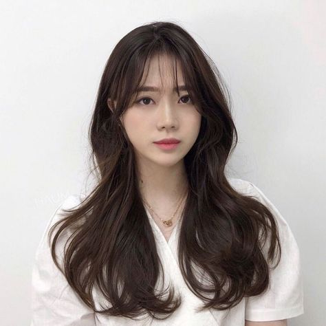 Little Explorers: Adventure-Ready Hairstyles for Girls Hair Bangstyle Korean, Korean Hair Color, Hair Style Korea, Haircuts For Medium Hair, Haircuts Straight Hair, Long Hair With Bangs, Relaxed Hair, Haircuts For Long Hair, Cut My Hair