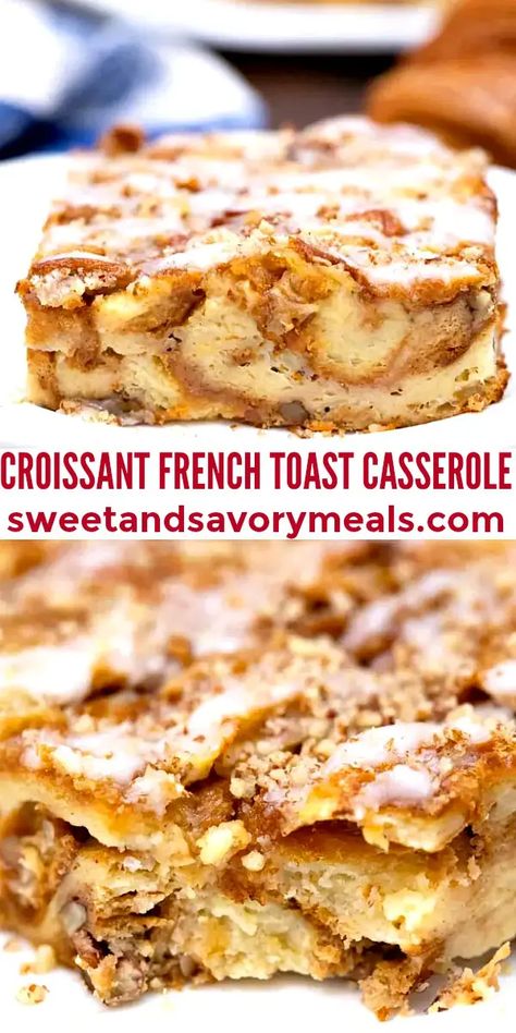 Cubed Croissants, Croissant French Toast Casserole, Croissant Breakfast Casserole, Croissant French Toast, Pantry Challenge, Homestead Recipes, French Toast Casserole Recipes, Acre Homestead, Croissant Breakfast