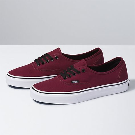 Authentic | Shop Shoes At Vans Tennis Vans, Burgundy Vans, Vans Authentic Shoes, Maroon Vans, Mens Vans Shoes, Tenis Vans, Vans Original, Tokyo Street Fashion, Vans Store