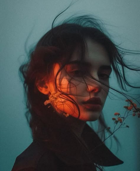 A Woman, Flowers, Photography, Hair, Black