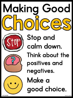 Making good choices activities for kids at school Making Good Choices Kindergarten, Prek Social Emotional Activities, Making Choices Activities Kids, Making Good Choices Activities For Kids, Making Good Choices Activities, Good Choices Bad Choices Free Printable, Accepting No Activities For Kids, Calm Down Choices, Good Choices