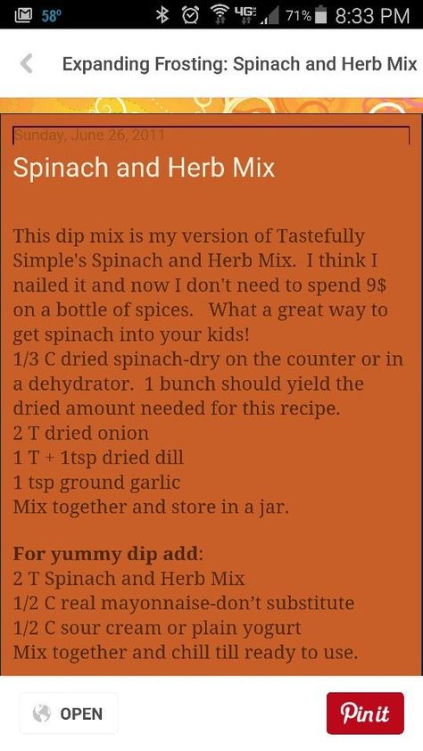 Tastefully Simple Spinach And Herb Recipes, Spinach And Herb Seasoning, Tastefully Simple Copycat Recipes, Tastefully Simple Spinach Herb Dip, Dehydrated Gifts, Dip Seasoning Mixes, Dip Mixes Recipes Dry, Spinach Dip Easy, Herb Dip