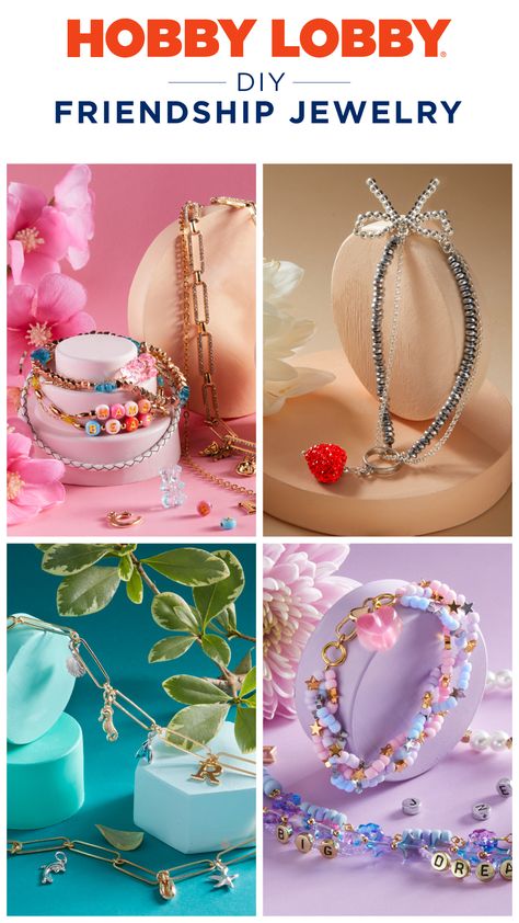 BFF jewelry comes to life with an ever-growing selection of charms, beads, chains and more from Hobby Lobby®. Unique Gifts For Boys, Hobby Lobby Diy, Bff Jewelry, Seattle Sounders, Friendship Jewelry, Diy Projects Videos, Home Supplies, Handmade Jewelry Diy, Stylish Jewelry