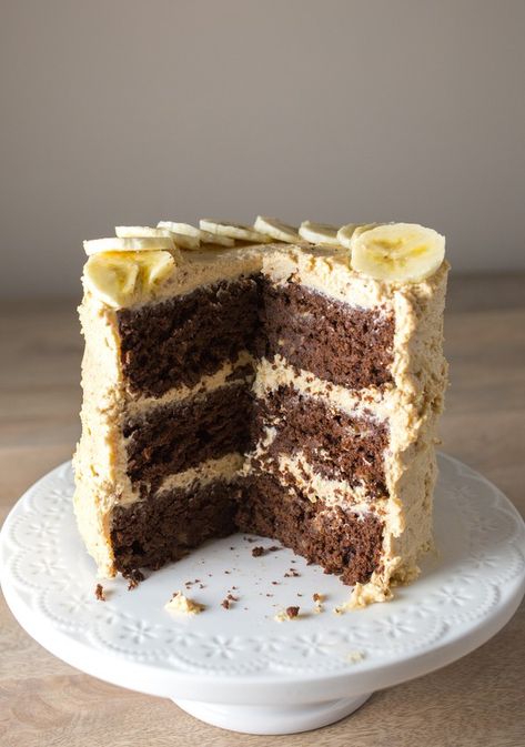 Healthy Birthday Cake Recipes, Peanut Butter Cream Cheese Frosting, Chocolate Cake With Peanut Butter, Healthy Smash Cake, Peanut Butter Cream Cheese, Healthy Birthday Cakes, Smash Cake Recipes, Healthy Birthday, Peanut Butter Cream