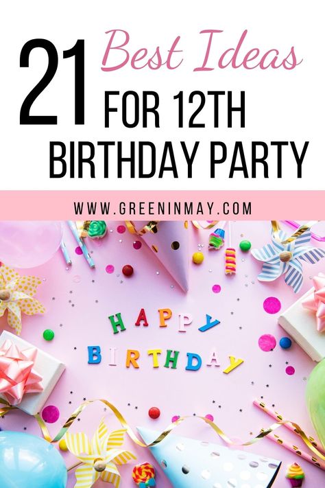 These 12 year old birthday party ideas were helpful when I was planning a tween birthday for my child 12 Year Birthday Party Themes, Birthday Party 12 Girl, 12 Yrs Old Girl Birthday Ideas, Birthday Theme For 11 Year Girl, 12 Birthday Ideas Girl, 12 Year Birthday Party Ideas Theme, Birthday Ideas For 12 Year Girl, Girls 12th Birthday Party Ideas, Birthday Ideas For 12