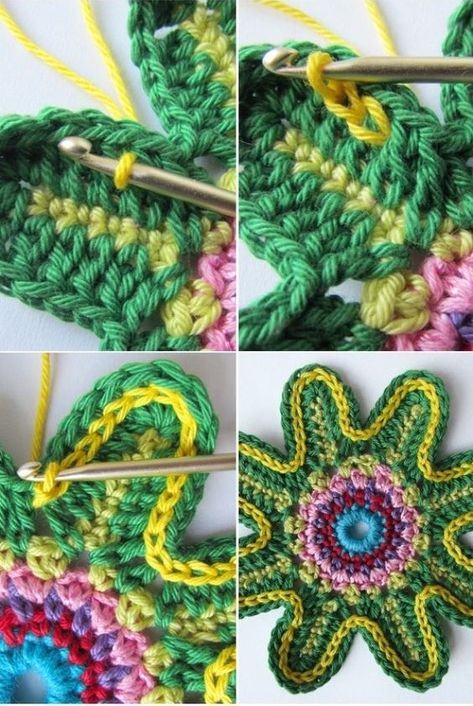 Crochet Freeform Pattern, Crochet Freeform, Pattern Step By Step, Crochet Flower Pattern, Crocheted Flowers, Crochet Motif Patterns, Form Crochet, Crochet Beanie Pattern, Freeform Crochet