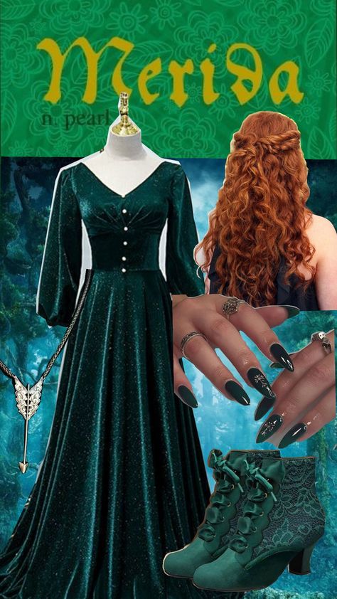 #Merida #Brave Diy Merida Costume Women, Merida Inspired Prom Dress, Merida Brave Costume, Merida Outfit, Modern Merida, Brave Costume, Merida Costume, Merida Cosplay, Movie Dinner