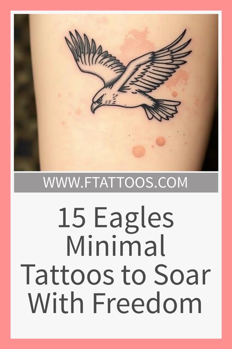 Soar with freedom as you explore these 15 minimalist eagle tattoos that embody strength and spirit—discover the perfect design for your self-expression. Eagle Tattoo For Women Small Simple, Watercolor Hawk Tattoo, Minimal Eagle Tattoo, Eagle Tattoo For Women, Eagle Tattoo Designs, Small Eagle Tattoo, Feather Symbolism, Negative Space Tattoo, Hawk Tattoo