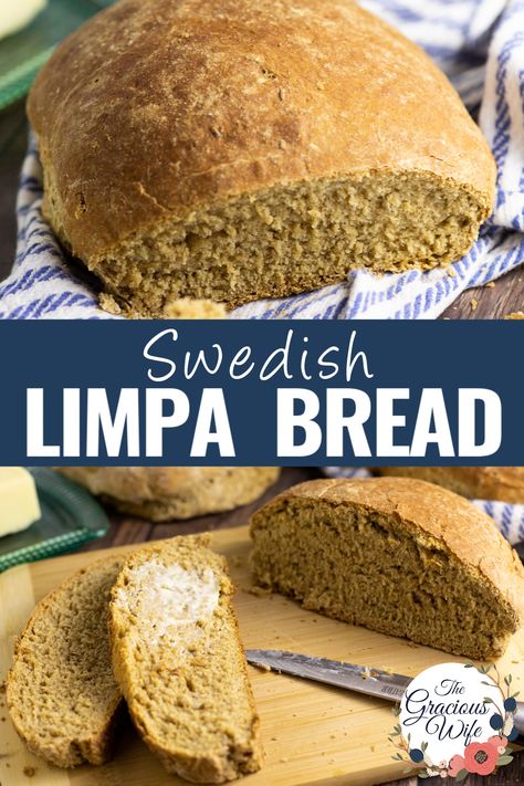 This Swedish Limpa Bread is an authentic family recipe featuring a hearty rye bread with a touch of orange citrus and anise flavoring for a classic, aromatic, and lightly sweet bread treat. Limpa Bread Swedish, Danish Rye Bread Recipe Denmark, Scandinavian Bread Recipes, Swedish Bread Recipe, Swedish Recipes Traditional, Finnish Rye Bread Recipe, Swedish Limpa Bread Recipe, Swedish Rye Bread Recipe, International Breads