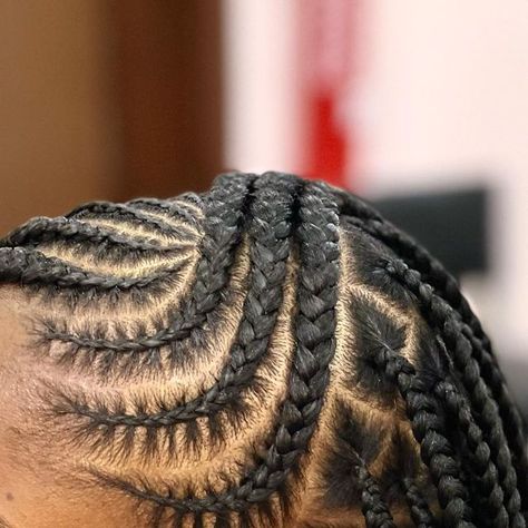 Box Braids With Side Cornrows, Side Part Cornrows, Medium Cornrows, Cornrows Stitch Braids, Medium Sized Box Braids, Side Cornrows, African Tattoo, Beauty House, Box Braids Hairstyles For Black Women