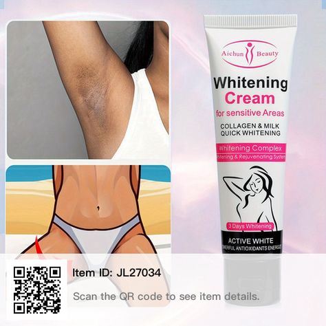 Armpit Whitening, Bleaching Cream, Skin Lightening Cream, Beautiful Skin Care, Lightening Creams, روتين العناية بالبشرة, Lighten Skin, Body Skin Care Routine, Whitening Cream