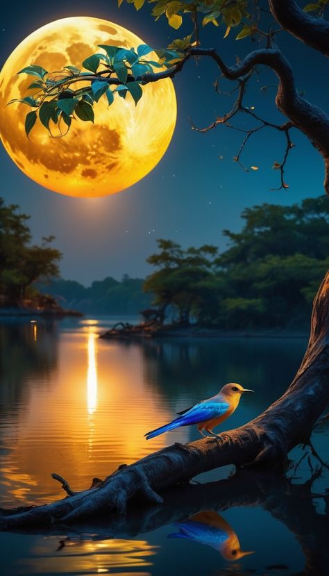 Beautiful Moon Pictures, Beautiful Scenery Photography, Love Animation Wallpaper, Beautiful Art Pictures, Pretty Landscapes, Amazing Nature Photos, Beautiful Images Nature, Beautiful Nature Wallpaper, Draw On Photos