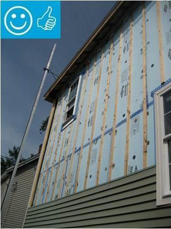 Exterior Wall Insulation, Vinyl Siding Installation, External Wall Insulation, Rigid Foam Insulation, Exterior Insulation, Rigid Insulation, Siding Installation, Wall Building, Mobile Home Exteriors