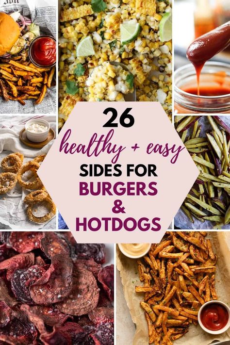 Sides For Hamburgers, Healthy Sides For Burgers, Sides For Burgers, Portobello Burgers, Carrot Fries Baked, Healthy Coleslaw Recipes, Burger Sides, Burgers And Hot Dogs, Classic Coleslaw