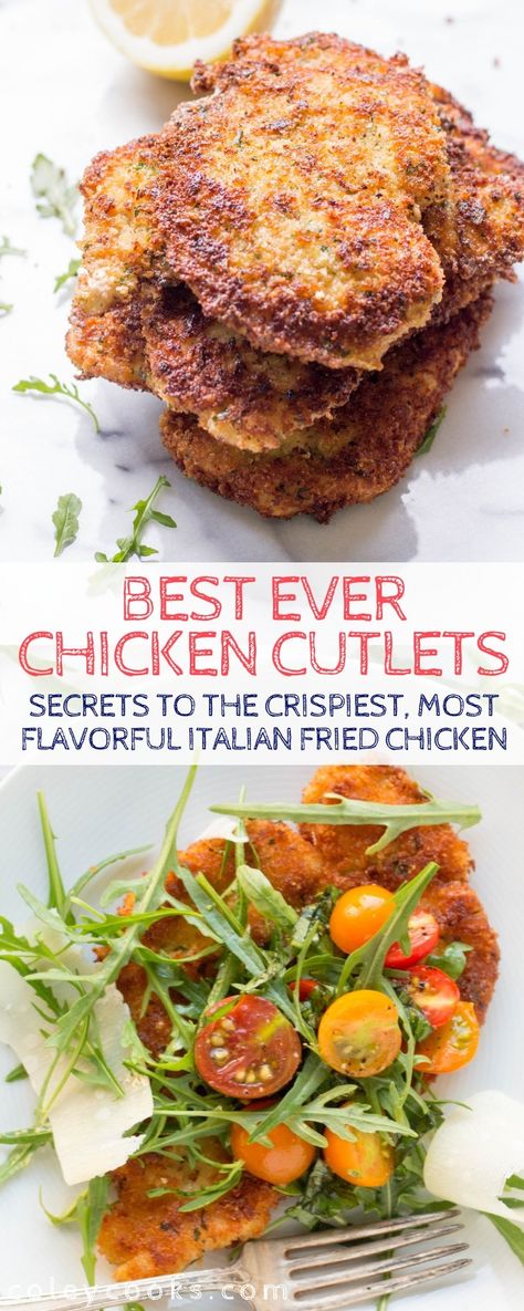 Italian Cutlets, Italian Fried Chicken, Italian Breaded Chicken, Best Ever Chicken, Fried Chicken Cutlets, Chicken Cutlet Recipes, Chicken Milanese, Breaded Chicken Cutlets, Cutlets Recipes