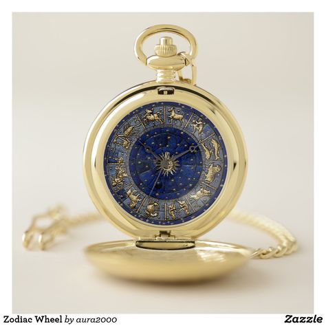 Zodiac Wheel Pocket Watch Zodiac Watches, Zodiac Wheel, Gold Pocket Watch, Easy Hairstyles For Long Hair, Fantasy Jewelry, Jewelry Inspo, Writing Inspiration, Character Design Inspiration, Vintage Watches