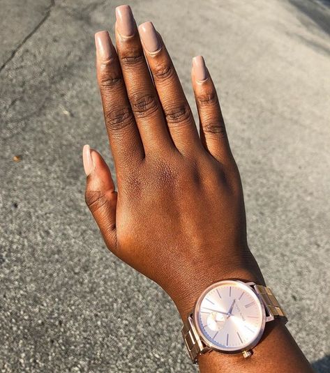 Fall Nail Colors On Black Women, Nail Colors On Black Women, Fall Nail Color Black Women, Matte Brown Nails On Black Women, Neutral Nails Black Women Dark Skin, Dark Brown Nails Black Women, Brown Nails Black Women, Nude Nails For Black Women, Nails For Black Women