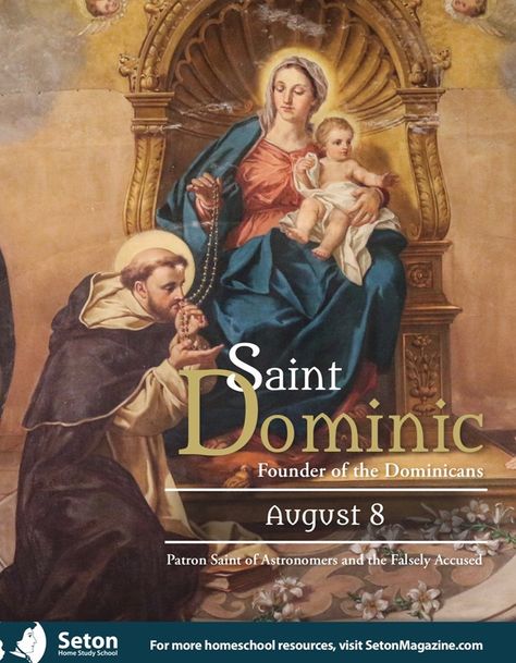 St Dominic, Saint Dominic, Retreat Ideas, Bible Illustrations, Beautiful Prayers, The Rosary, August 8, The Order, Patron Saints