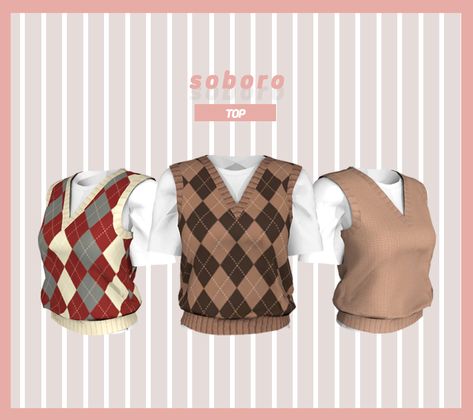 Polo Sweater Vest, Vest Denim, Sims 4 Download, Pelo Sims, The Sims 4 Packs, Sims 4 Mm Cc, Sims 4 Game Mods, Sims 4 Expansions, Tumblr Sims 4