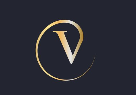 Luxury Letter V Logo. V Logotype For Elegant and Stylish Fashion Symbol Event Organizer Logo, V Font, Eyewear Shop Design, Font Logo Design, Letter V Logo, Tailor Logo, V Logo Design, Classy Logos, Logo Design Health