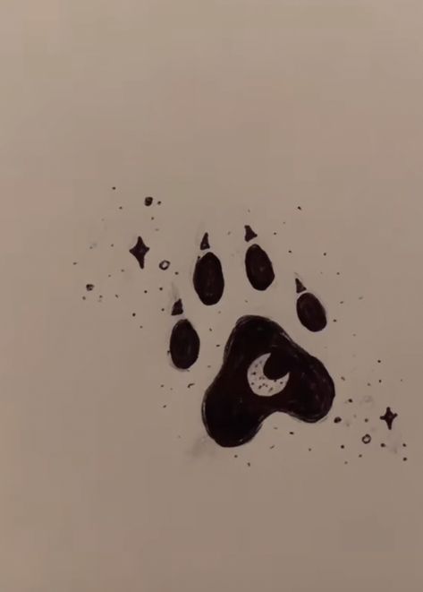 Wolves Drawing Easy, Cute Coyote Drawing, Draw Wolf Easy, Therian Tattoo, Therian Drawing Ideas, Paw Print Doodle, Therian Doodles, Wolf Doodle, Teen Wolf Tattoo