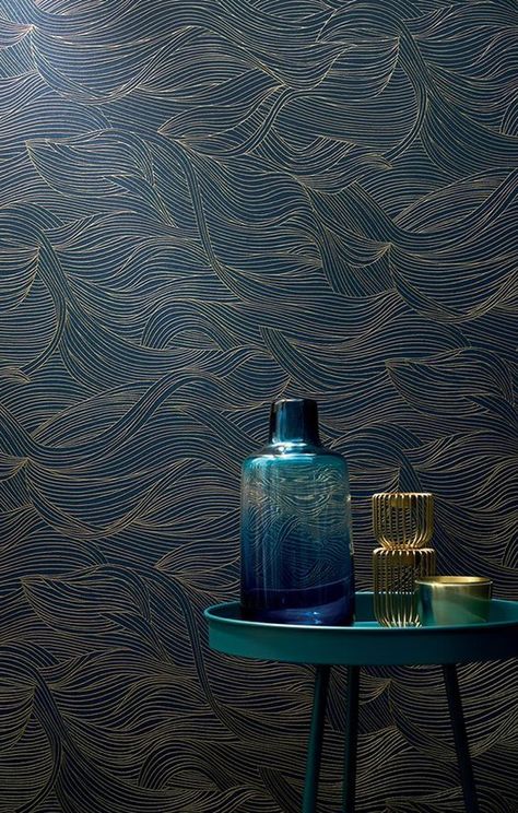 Wallpaper Textured Walls, Double Bed Designs, Minimalist Bed, Wallpaper Retro, Wooden Bed Design, Wall Texture Design, Bed Design Modern, Bedroom Wall Paint, Waves Wallpaper